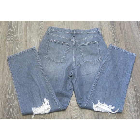 UNIVERSAL THREAD Jeans Vintage Straight Size 12/31R Women Distressed Gray - Picture 4 of 14